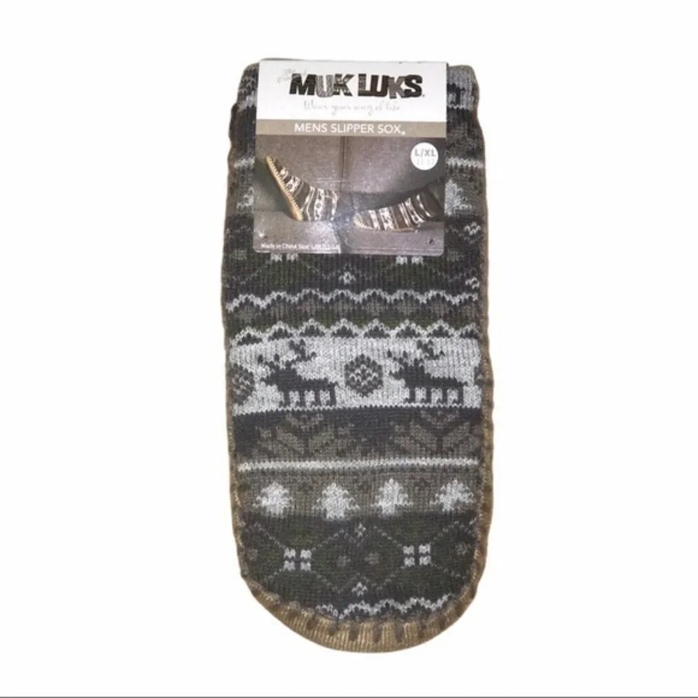 Muk Luks Men’s Slipper Socks- Size L/XL 11-13